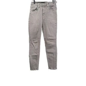 Baldwin Jeans Womens Rivington Skinny Crop Size 27 Grey Beige Midrise